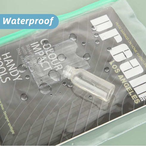 CertBuy 60 Pcs Poly Zip Envelopes, A4 Letter Size Plastic Zipper Folders, Clear with Label Pocket for Storage