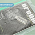 CertBuy 60 Pcs Poly Zip Envelopes, A4 Letter Size Plastic Zipper Folders, Clear with Label Pocket for Storage