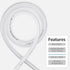 1/2" ID x 25 Ft High Pressure Clear Flexible PVC Tube, Heavy Duty Braided Plastic Vinyl Tubing for Industrial Use