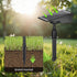 LUMLLSAJI IP65 (2) Solar Spot Lights Outdoor, RGB Solar Landscape Spotlights Waterproof Adjustable Light House Lights