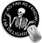 Skeleton Round Mouse Pad, Black Funny Small Mousepad for Wireless Mouse, 8.6 x 8.6 Inch Gaming Mouse Mat