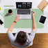 Boutilon Leather Mouse Pad - Extended Desk Pad for Keyboard and Mouse, Non-Slip Study Desk Protector, 35"x17" (L-Green)