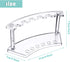 Tinlade 2 Pieces Plastic Pen Holder Stand, 6-Slot Makeup Brush Rack Organizer for School, Office, Home (Clear, Black)