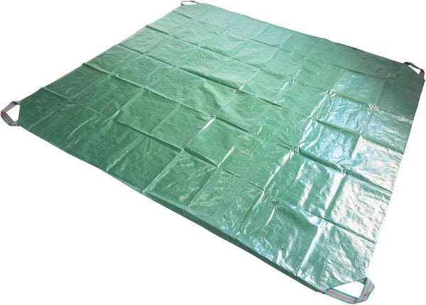 7x7 Ft Yard Garden Leaf Tarp W/ 4 Handles Waterproof Tarp for