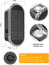 8 2 Solar Fence Lights Outdoor, Warm White & RGB Modes Solar Wall Lights Outdoor Waterproof, Up&Down Dual-Head Outdoor