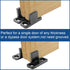 Black Sliding Barn Door Floor Guides, Plastic Bypass Door Guide Hardware, 8-Pack