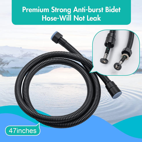 2 Pack Set BARROCK Handheld Bidet Sprayer for Toilet, Stainless Steel Metal Made Baby Cloth Diaper Spraying Kit