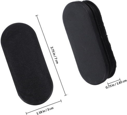 20pcs 30x70mm Balacoo Oval Chair Leg End Caps Floor Protectors Plastic Covers for Patio and Indoor Tables Chairs Oval