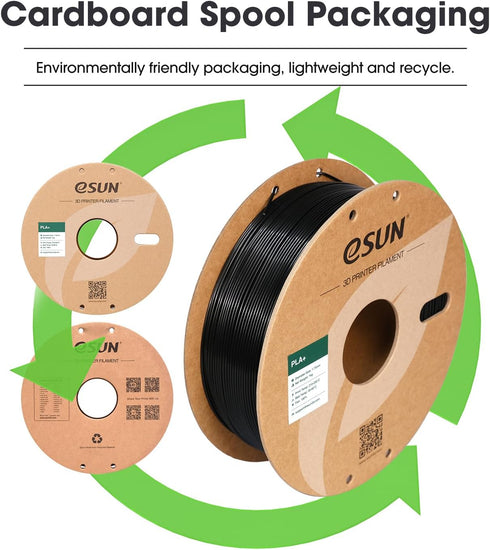 eSUN PLA+ Filament 1.75mm, 3D Printer Filament, 1KG per Spool, Bone White + Fire Engine Red