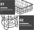 WOONEKY Multipurpose Toilet Paper Holder Stand with Metal Roll Paper Rack and Storage Shelf, Black Iron Vertical Tissue