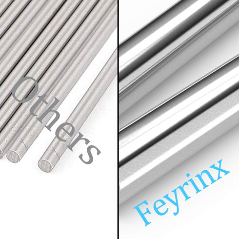 Linear Motion Rods, FEYRINX 2PCS 8mm x 350mm Case Hardened Chrome Linear Rail Shaft for 3D Printer, DIY, CNC