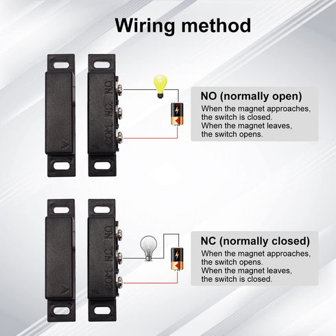 2pcs MC-31B weideer Magnetic Reed Switch Wired Surface Mount Normally Open Closed NC NO Door Contact Sensor Alarm