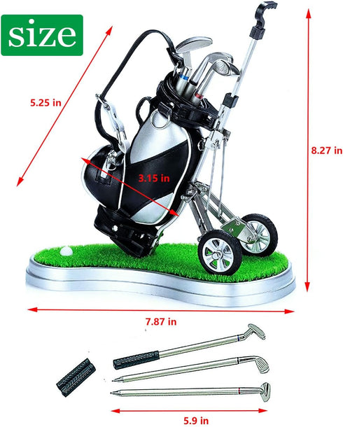 SANTA CASA Golf Pen Holder Gifts for Men, Unique Funny Golf Accessories for Office Desk