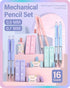 Four Candies Pastel Mechanical Pencil Set - 6PCS 0.5 mm & 0.7mm Pencils with 360PCS HB #2 Lead Refills for Students