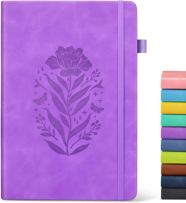 Lined Journal Notebook for Women - A5 200 Pages Hardcover Leather Journals for Daily Writing