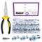 Swpeet 62Pcs M4 M5 M6 Jack Nuts with Long Needle Nose Pliers and Phillips Insert Bit for Hollow Wall Fixings
