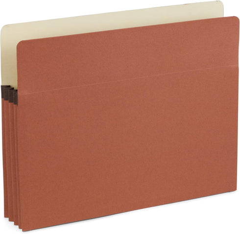 Blue Summit Expanding File Pockets, Letter Size, 3.5” Expansion, Redrope – 10 Folders