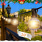 SOLROS STUDIO 10FT LED Outdoor String Lights - Waterproof Patio Lights Shatterproof G40 Edison