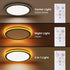 13in Dimmable 2000K, 3000K-6500K 24W BLNAN LED Flush Mount Ceiling Light Fixture with Remote Control, Night Light Wired