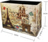 DreamsEden Vintage Pen Pencil Holder Cup Retro Pattern Desk Organizer for Home Office (Beige Paris Eiffel Tower Square)