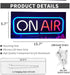 Dimmable 16''X6'' Ajoyferris On Air Neon Sign for Wall Decor Recording Neon Lights Live Streaming Led Sign On Air Light