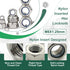 Einundcy M8 1.25 M8x1.25mm 304 13mm M8-1.25 20 Locknuts Metric Nylon Inserted Hex Lock Nuts Self-Lock Nylon Insert