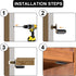 Biaungdo 30 1/4 Inch Pcs Shelf Support Pegs, L-Shaped Clips with Rubber Sleeve, Cabinet Shelf Pegs for Bookshelves