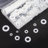 Nylon Flat Washer Assortment Set – 600 Pieces, 9 Sizes - M2 M2.5 M3 M4 M5 M6 M8 M10 M12