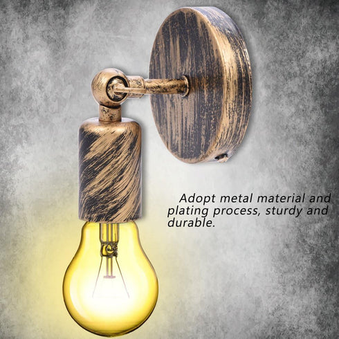 E27 Cozy Yosoo Iron Wall Sconce Holder with Light Socket, Retro Style, and Romantic Atmosphere, Perfect for Bedroom