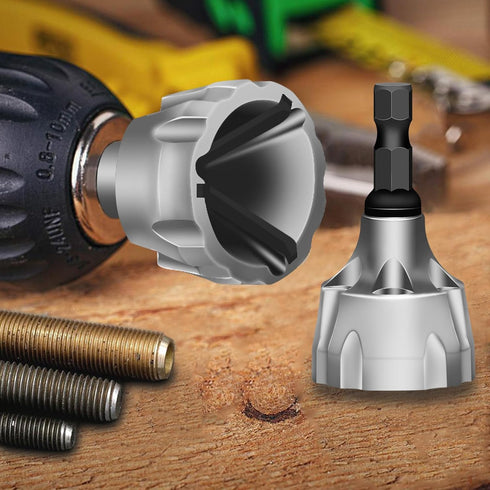 Deburring External Chamfer Tool, HSS Hex Shank Remove Burr Tools for Metal Bolt, 1/8" to 3/4" Diameter