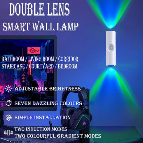 Light,7-Color 2 Portable Wall Mounted Night Light,USB Rechargeable Magnetic LED Wall Lamp,Motion Sensor Night