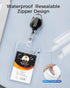 KTRIO ID Badge Holders with Clip - Vertical Clear Plastic ID Card Holders (2.5" x 3.4"), 5 Pack
