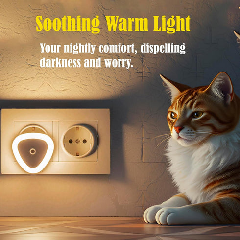 3 Pack Heart Shape Night Lights, Cute Nursery Nightlight with Light Sensors, Auto Dusk to Dawn Sensor, Soft Glow, Ideal