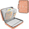 Wfrish Light Salmon Glitter Sparkling Zipper Binder Bag with Handle,1.25 Inch 3 Ring
