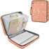 Wfrish Light Salmon Glitter Sparkling Zipper Binder Bag with Handle,1.25 Inch 3 Ring