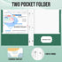 Folders with Pockets | 100 Pack Two Pocket Folders | Business Card Holder Folders for School Office Filing
