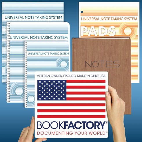 BookFactory Universal Note Taking System (Cornell Notes) - 3 NoteTaking Pads, 50 Pages, 8 1/2" x 11"