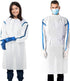 AMZ Medical Supply White Disposable Isolation Gown, X-Small. 5 Pack 35 GSM