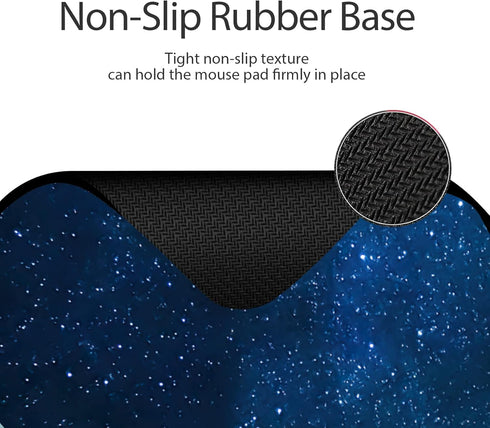 Small Mouse Pad, Mini Travel Carry Washable Non-Slip Rubber Base for Office, Small Space (5x6 inches)