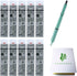 Uni Jetstream EDGE 0.38mm Oil-based Ballpoint Pen Mint Green Body + 10 Black Refills, Sticky Notes Value Set
