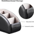 5 All-in-One Leather TV Remote Control Holder Black with Compartments Nightstand Desktop DVD Media Player Remote Caddy