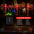 BeHiller 2PCS Set Decorations,3D of Solar Garden Lights Outdoor for Halloween RED Scary Bat Realistic Skeleton Decor