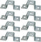 10 Pack - 5 Hole, U Shaped Connector Bracket for 1-5/8" Strut Channel - Heavy Duty, Electro-Galvanized