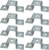 10 Pack - 5 Hole, U Shaped Connector Bracket for 1-5/8" Strut Channel - Heavy Duty, Electro-Galvanized