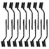 15 Pcs Mini Nylon Wire Brush Set for Cleaning Welding Slag Rust, Curved Handle Scratch Brush Set