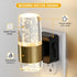 UnbamGlow (2-Pack), Dimmable 3000K 3-Prong Manual Off Slider Night Lights Luxury Gold Aluminum Bubble Acrylic, Warm