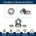 GOOBETTER 160PCS 304 4#40 6#32 8#32 10#24 10#32 12#24 1/4-20 5/16-18 3/8-16 1/2-13, SAE Hex Nuts Assortment Kit