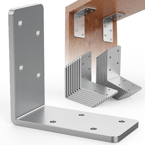 16 Pcs 3"x3" L Brackets Heavy Duty, Galvanized Corner Brace for Wood,