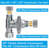 Brass Angle Stop Add-A-Tee Valve, 3/8 x 3/8" x 3/8" Compression Water Splitter