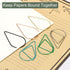 YOKIVE 60 Pcs Drop-Shaped Paper Clips, Black, 2-Inch, Keep Desk Neat, Great for Art, Home, Daily Use